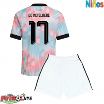 Camiseta Bélgica Charles De Ketelaere #17 Visitante Equipación para niños Mundial 2026 manga corta (+ pantalones cortos)